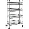 vidaXL - Keukentrolley - Zwart - IJzer - 46 x 26 x 85 cm