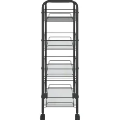vidaXL - Keukentrolley - Zwart - IJzer - 46 x 26 x 85 cm