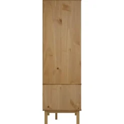 vidaXL - Kledingkast OTTA met 2 lades - Hout - Bruin en grijs - 76.5x53x172 cm