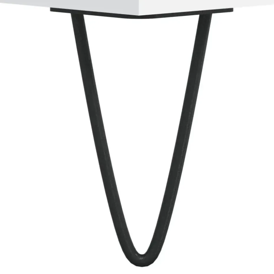 vidaXL - Kolomkast met 2 deuren - Wit - Bewerkt hout en ijzer - 30x30x190 cm
