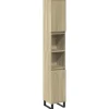 vidaXL - Kolomkast met 2 deuren 2 vakken - Sonoma eiken - Hout - 30x30x190 cm