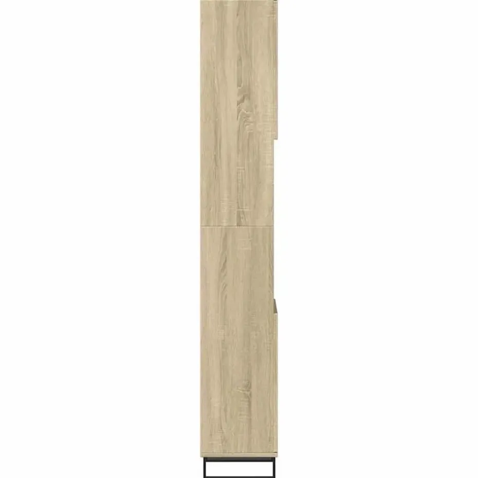 vidaXL - Kolomkast met 2 deuren 2 vakken - Sonoma eiken - Hout - 30x30x190 cm
