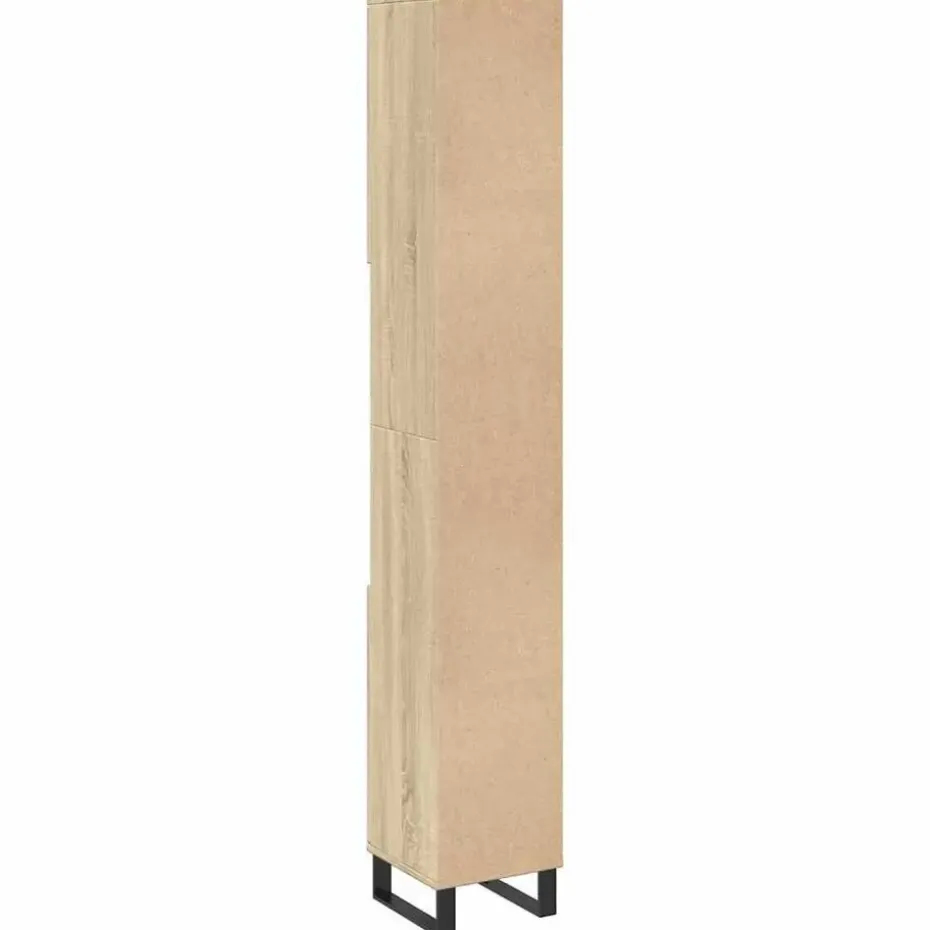 vidaXL - Kolomkast met 2 deuren 2 vakken - Sonoma eiken - Hout - 30x30x190 cm