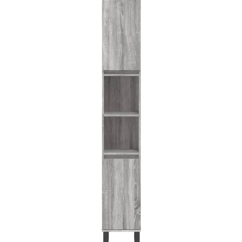 vidaXL - Kolomkast met 2 deuren - Grijs sonoma eiken - Hout - 30x30x190 cm