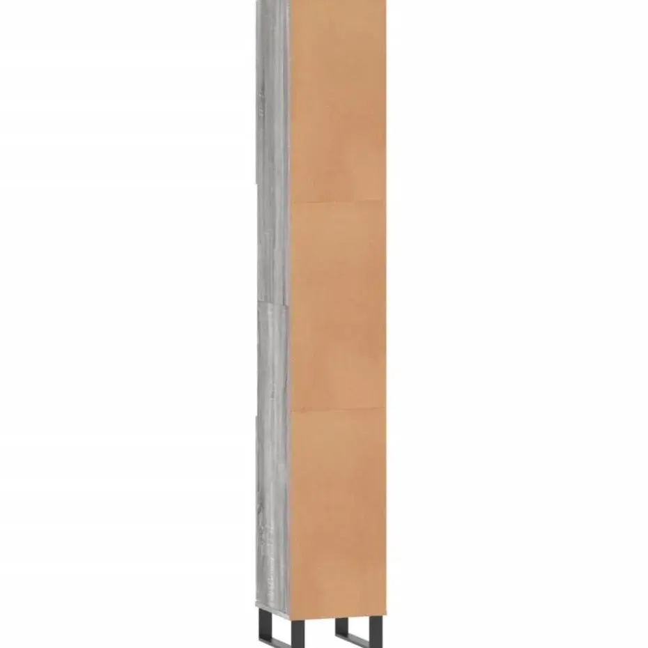vidaXL - Kolomkast met 2 deuren - Grijs sonoma eiken - Hout - 30x30x190 cm