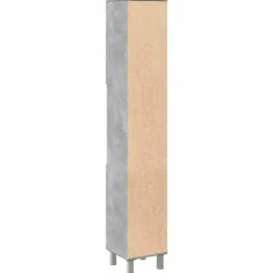 vidaXL - Kolomkast met 2 deuren 2 vakken - Betongrijs spaanplaat - 30x30x190 cm