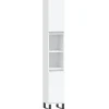 vidaXL - Kolomkast met 2 deuren 2 vakken - Wit - Hout en ijzer - 30x30x190 cm