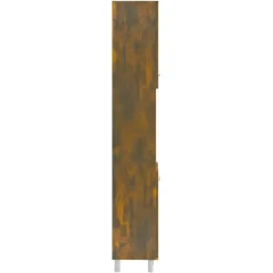 vidaXL - Kolomkast met 2 deuren - Gerookt eiken - Bewerkt hout - 30x30x179 cm
