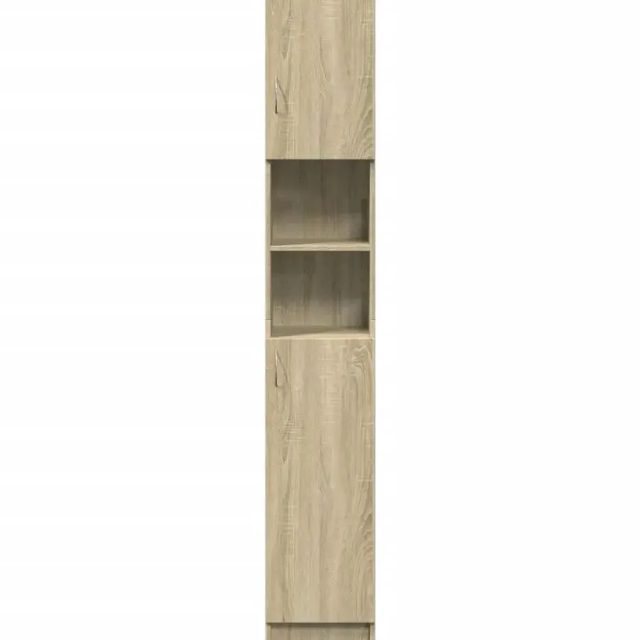 vidaXL - Kolomkast met 2 deuren 2 vakken - Sonoma eiken - Hout - 32x25.5x190 cm