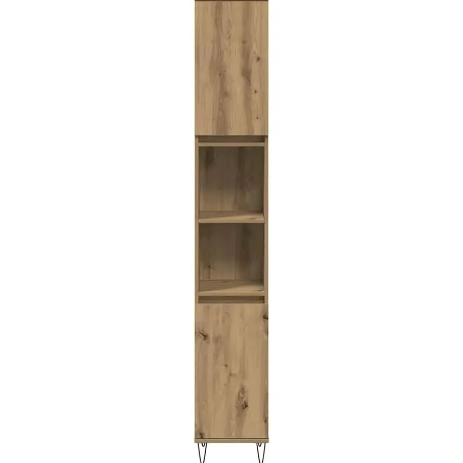vidaXL - Kolomkast met 2 deuren 2 vakken - Artisan eiken - Hout - 30x30x190 cm