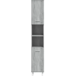 vidaXL - Kolomkast met 2 deuren - Grijs sonoma eiken - Hout - 30x30x179 cm