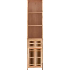 vidaXL - Kolomkast met 1 lade 3 vakken - Massief walnotenhout - 42x29x182 cm