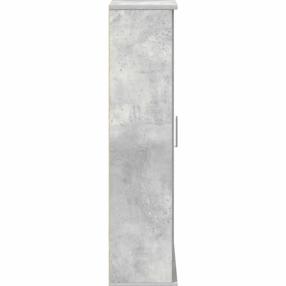 vidaXL - Kolomkast met rolhouder - Betongrijs - Bewerkt hout - 39x22x90 cm