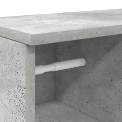 vidaXL - Kolomkast met rolhouder - Betongrijs - Bewerkt hout - 39x22x90 cm