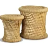 vidaXL - Kruk - Bruin - Bamboe - 2 stuks