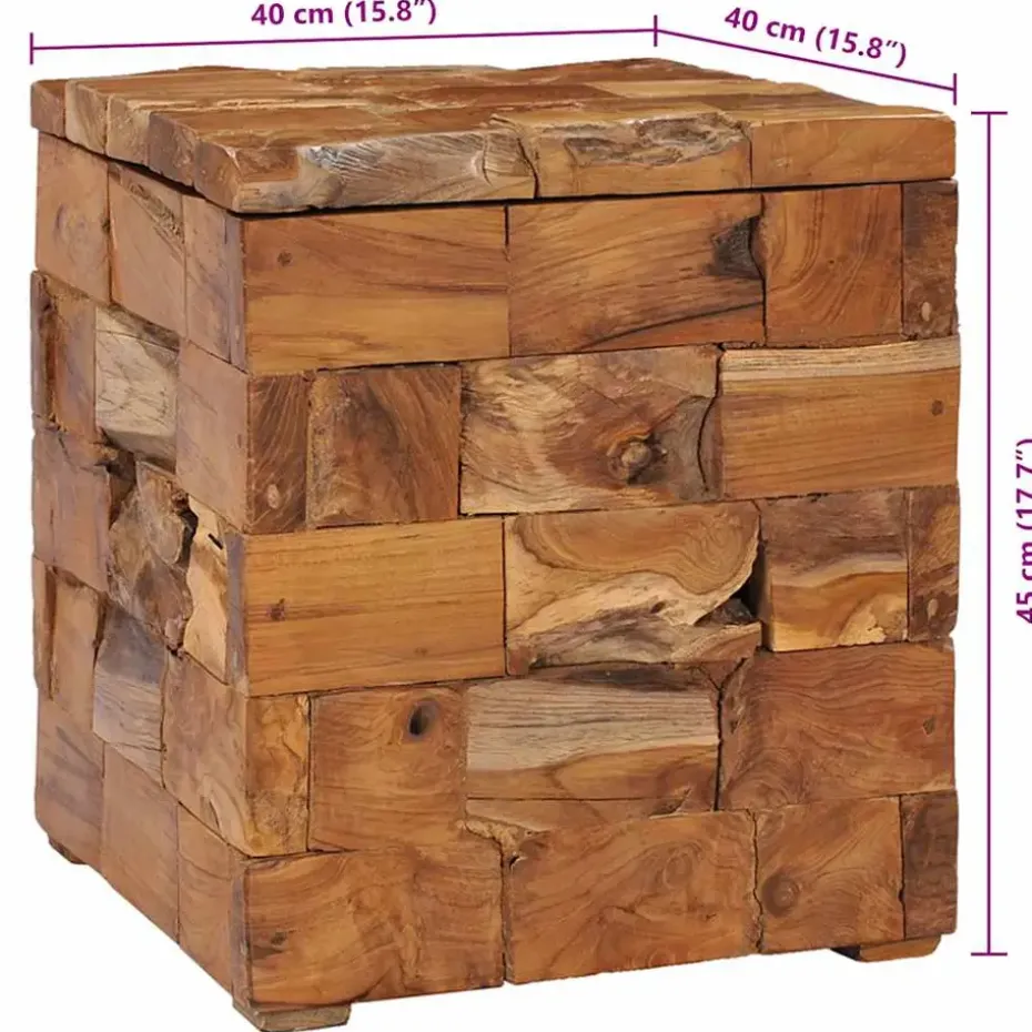 vidaXL - Kruk - Bruin - Hout