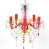 vidaXL - Kunstmatige Kristallen Glazen Plafondlamp - Multikleur - Glas