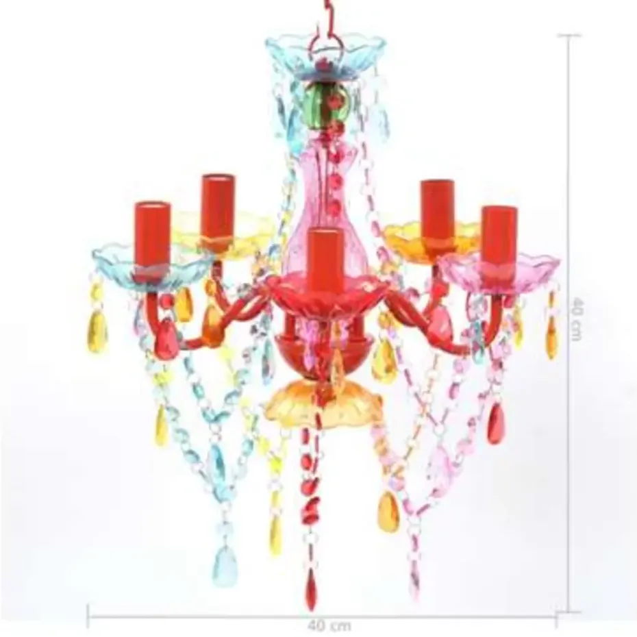 vidaXL - Kunstmatige Kristallen Glazen Plafondlamp - Multikleur - Glas