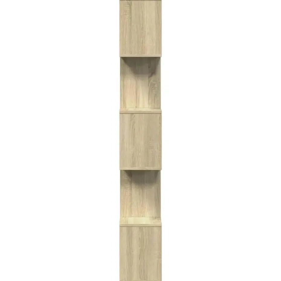 vidaXL - 5-laags Boekenkast voor woonkamers - Sonoma eiken - Hout - 70x24x161 cm
