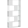 vidaXL - 5-laags Boekenkast - Wit - Bewerkt hout - 80.5x23.5x162.5 cm