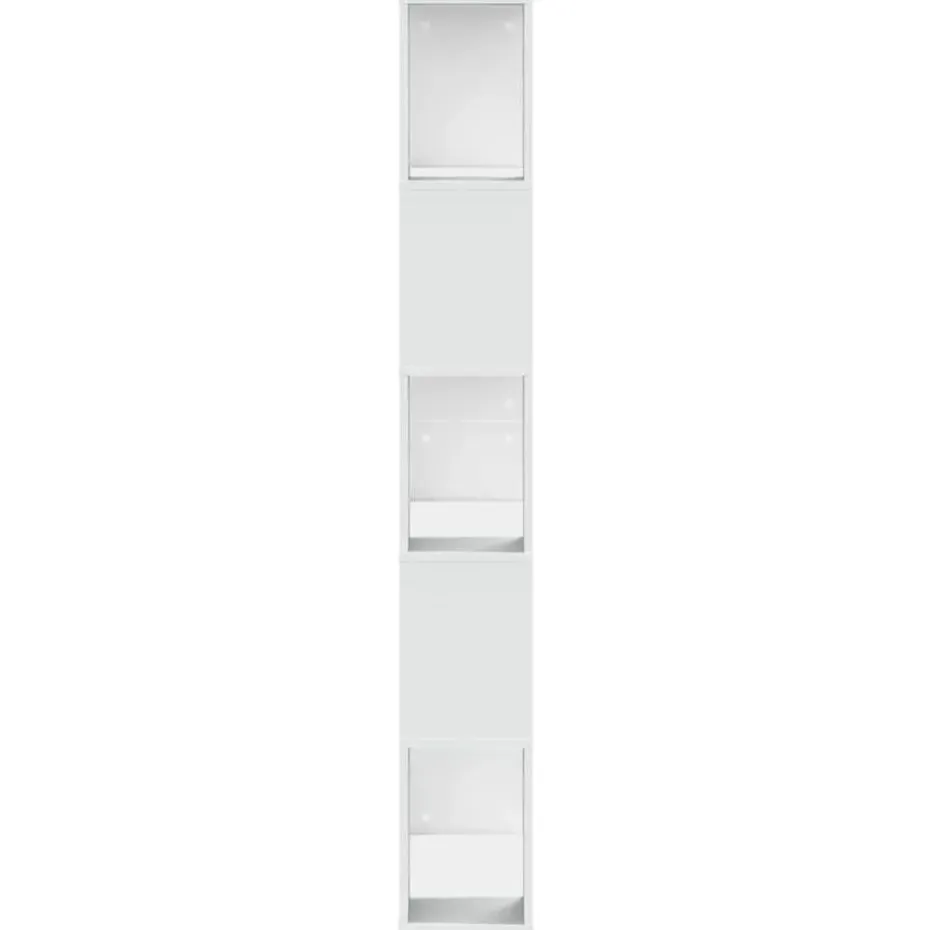 vidaXL - 5-laags Boekenkast - Wit - Bewerkt hout - 80.5x23.5x162.5 cm