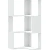 vidaXL - 3-laags Hoekboekenkast - Wit - Bewerkt hout - 50x50x102 cm