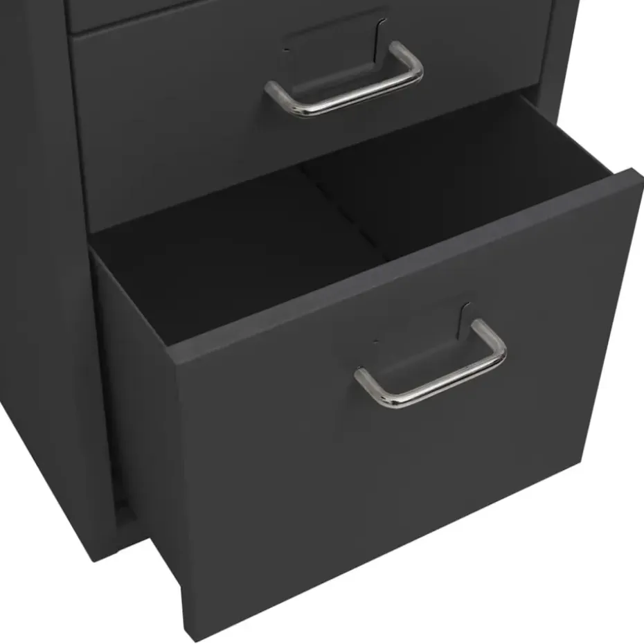 vidaXL - Ladeblok - Antraciet - Metaal