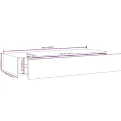 vidaXL - Ladeschap - Wit - MDF