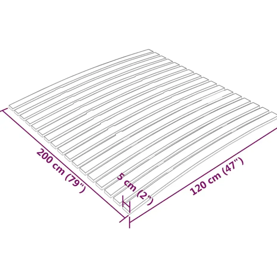 vidaXL - Lattenbodem - Bruin - Hout - 120 x 200 cm