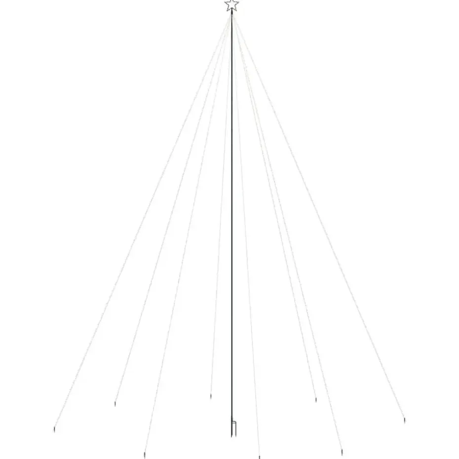 vidaXL - Led-kerstboom - Wit - 800 x 230 cm