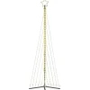 vidaXL - LED-kerstboom met spikes 495 LEDs 123x300,5 cm - Warmwit - Koper, ijzer