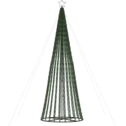 vidaXL - LED-kerstboom met spikes 688 LEDs 100x300 cm - Koudwit - Koper, ijzer