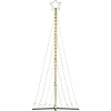 vidaXL - LED-kerstboom met spikes 447 LEDs 106x250 cm - Warmwit - Koper, ijzer