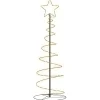 vidaXL - LED-kerstboom met 100 LED's 150x50 cm - Zwart - Metaal