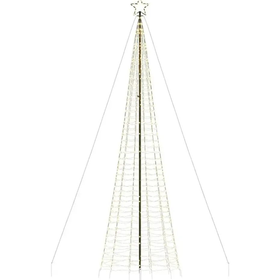 vidaXL - LED-kerstboom met spikes 1534 LEDs 166,5x500 cm - Warmwit - Koper