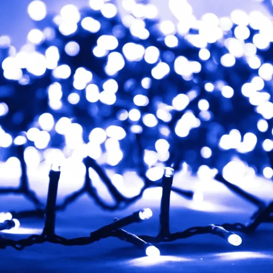 vidaXL - Led-slinger - Blue and dark green - 13 m