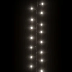 vidaXL - Led-slinger - Cold white and dark green - 13 m
