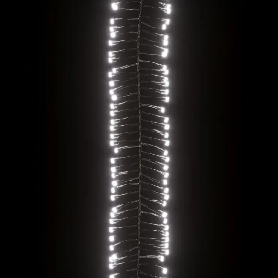 vidaXL - Led-slinger - Cold white and dark green - 11 m