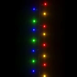 vidaXL - Led-slinger - Multicolour and dark green - 13 m