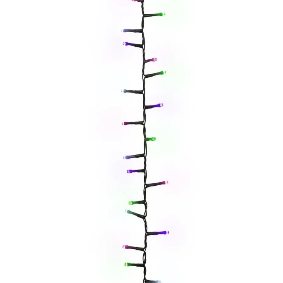 vidaXL - Led-slinger - Pastel multicolour and dark green - 25 m