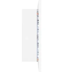 vidaXL - Led-spiegelkast - Wit - Bewerkt hout
