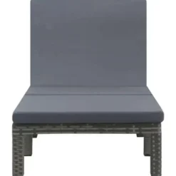 vidaXL - Ligbed - Antraciet - Poly rattan