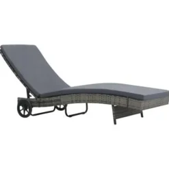 vidaXL - Ligbed - Antraciet - Poly rattan