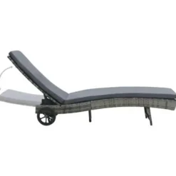 vidaXL - Ligbed - Antraciet - Poly rattan