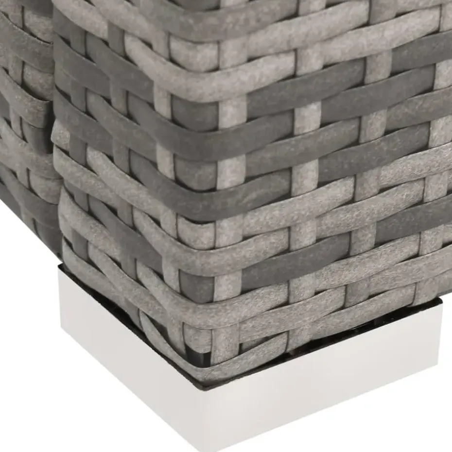 vidaXL - Ligbed - Grijs - Poly rattan