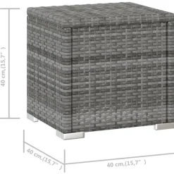 vidaXL - Ligbed - Grijs - Poly rattan