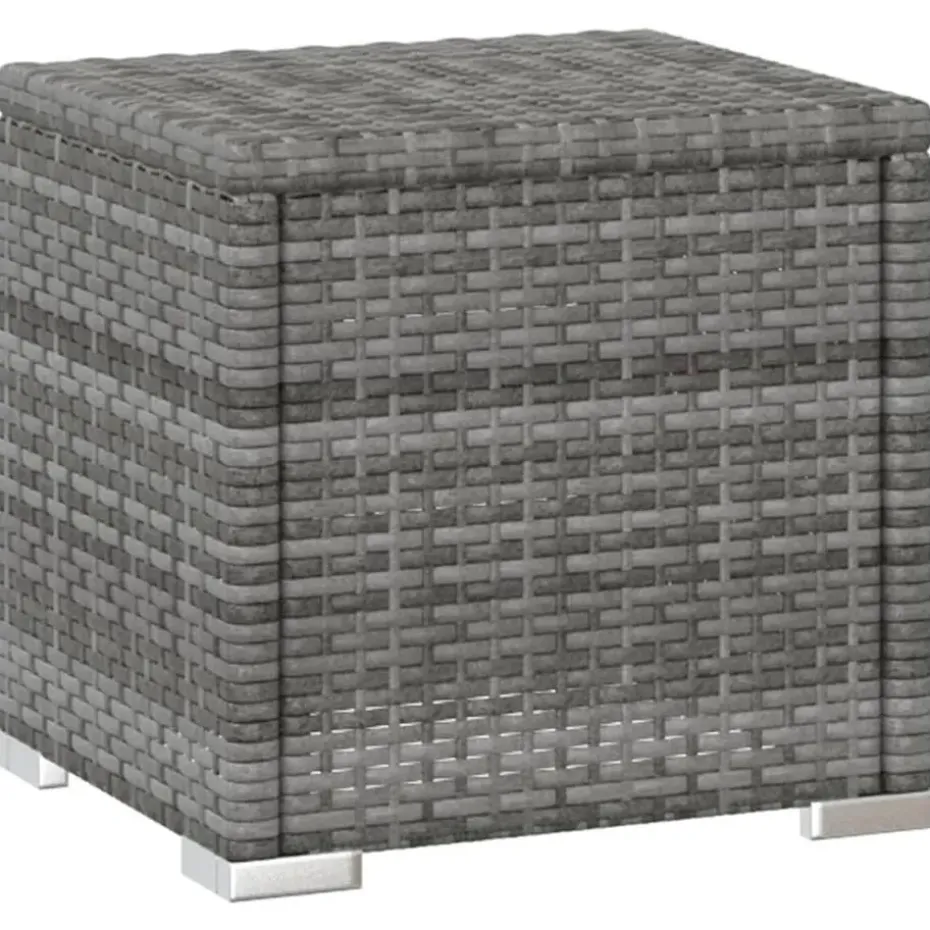 vidaXL - Ligbed - Grijs - Poly rattan