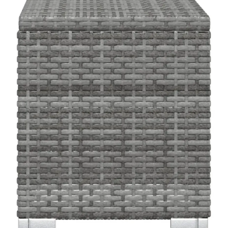 vidaXL - Ligbed - Grijs - Poly rattan