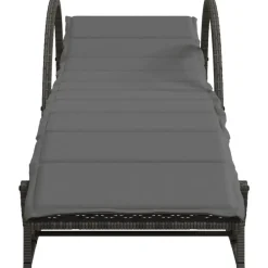 vidaXL - Ligbed - Grijs - Poly rattan
