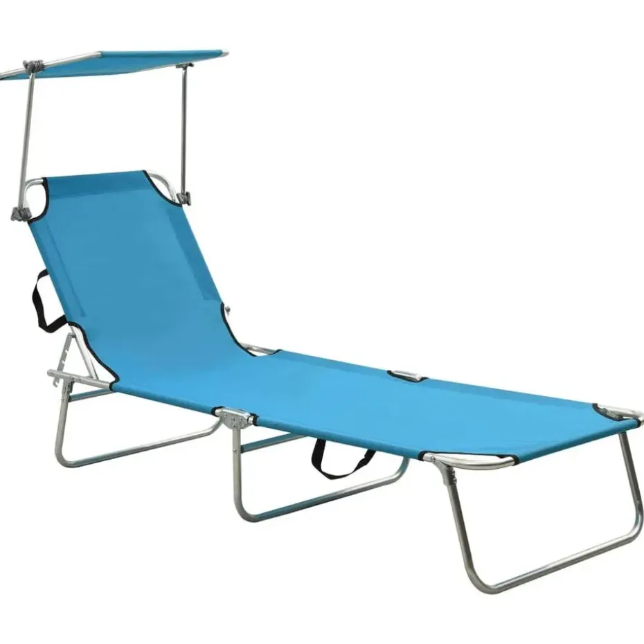 vidaXL - Ligbed - Turquoise - Stof